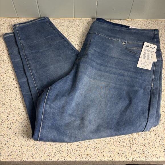NWT Seven7 Plus High-Rise Tummy Toner Skinny Jean Lunar New Women’s Spot 24W - Picture 5 of 7